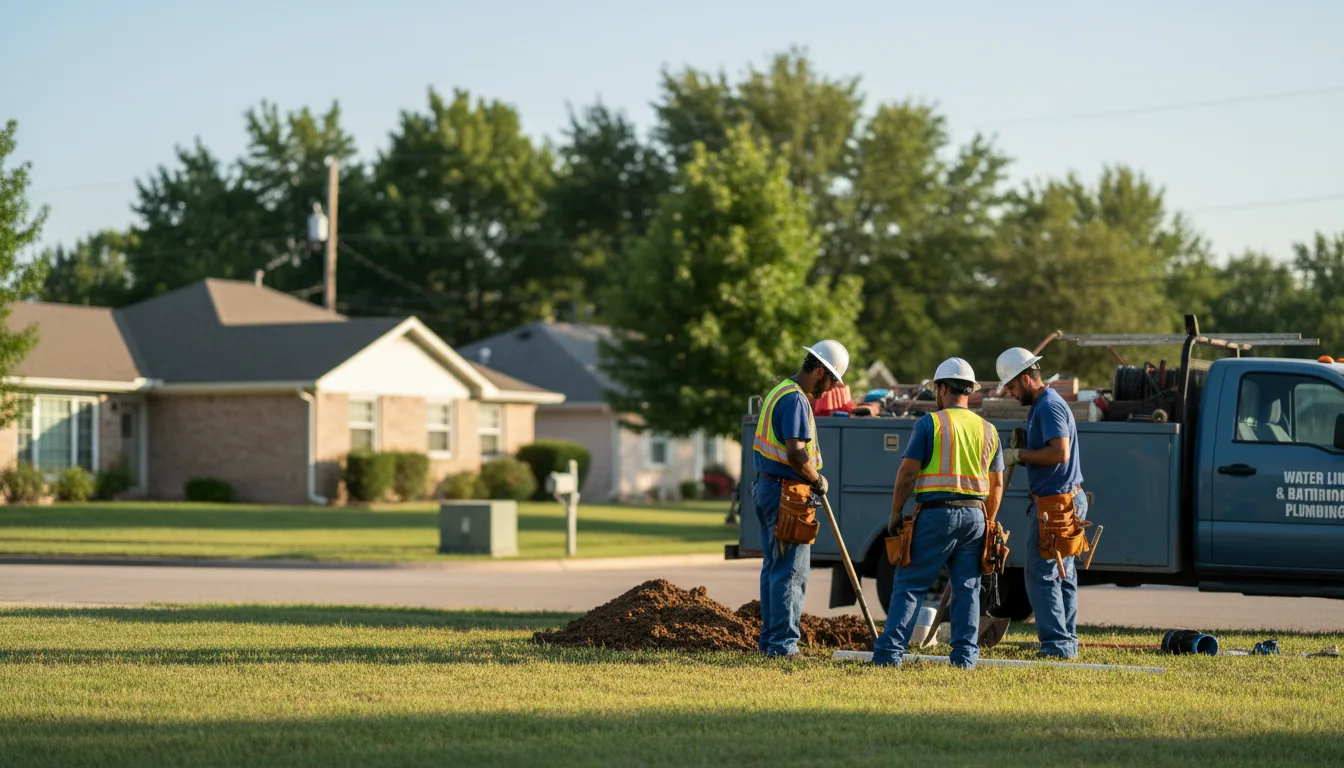 Residential water line and bathroom plumbing service in Albert City, IA